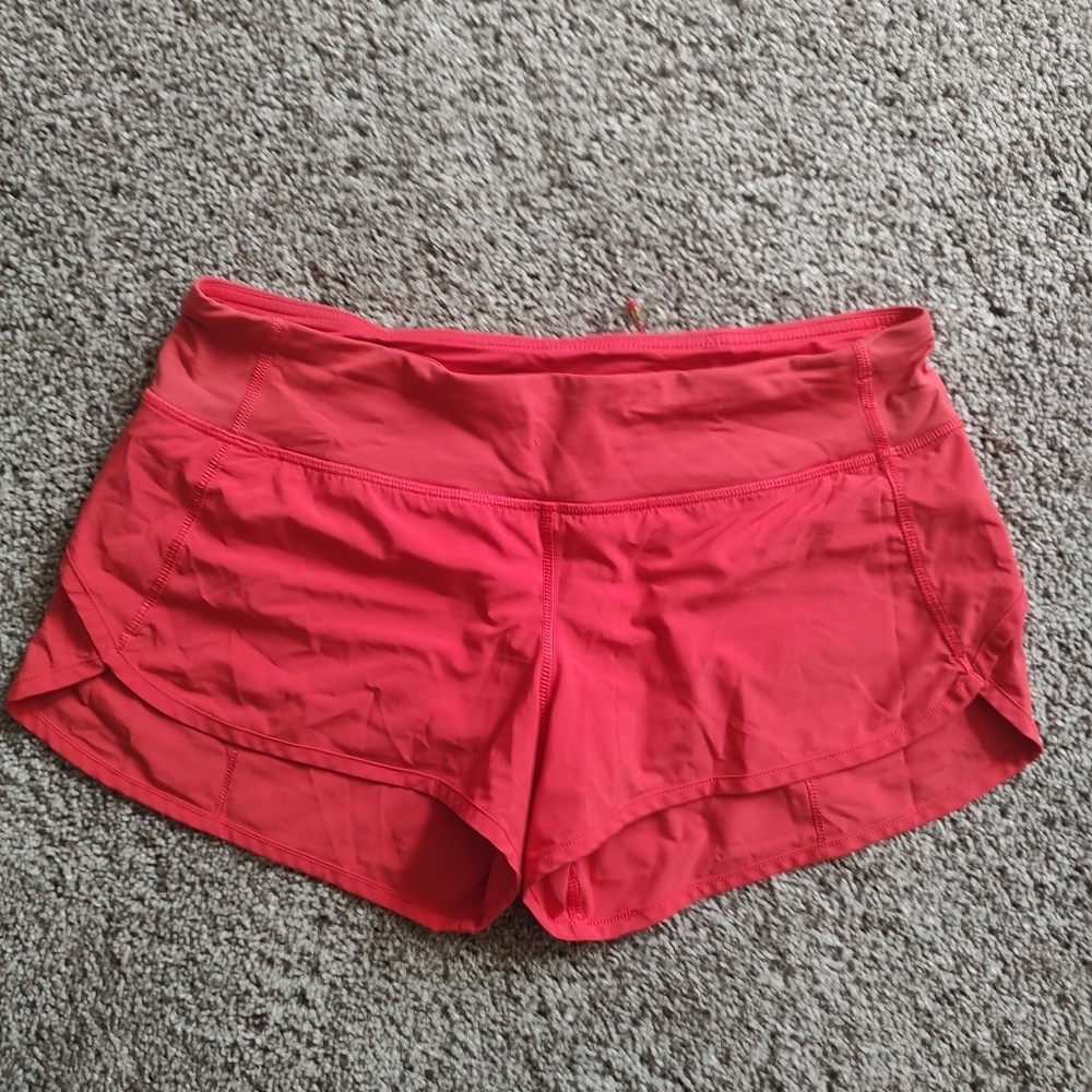 Lululemon red speed shorts